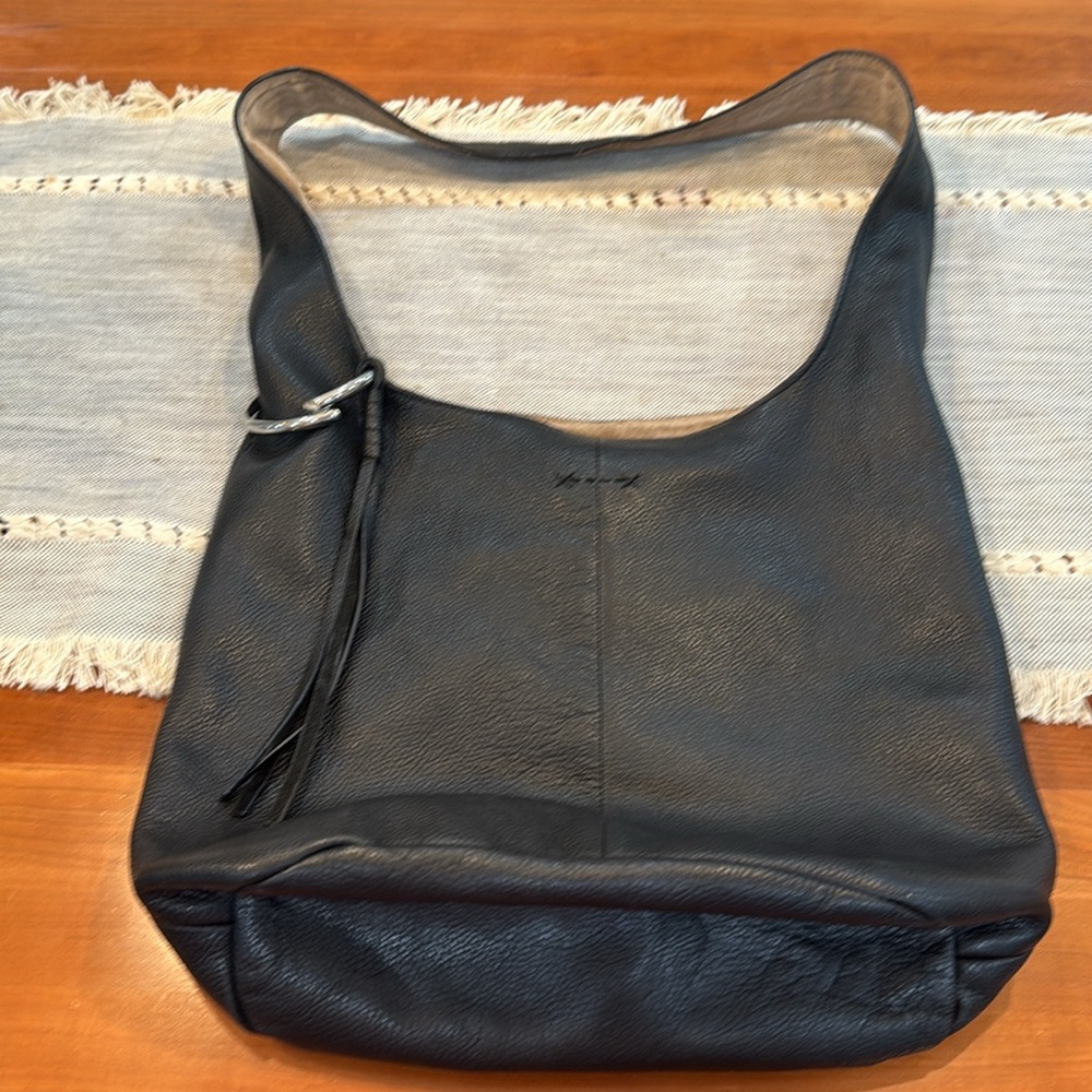 Used Elizabeth & James Bag, black leather tan suede. Pen marks , needs cleaned - Picture 10 of 10